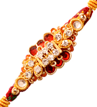 Fancy Rakhi Thread with Golden Work